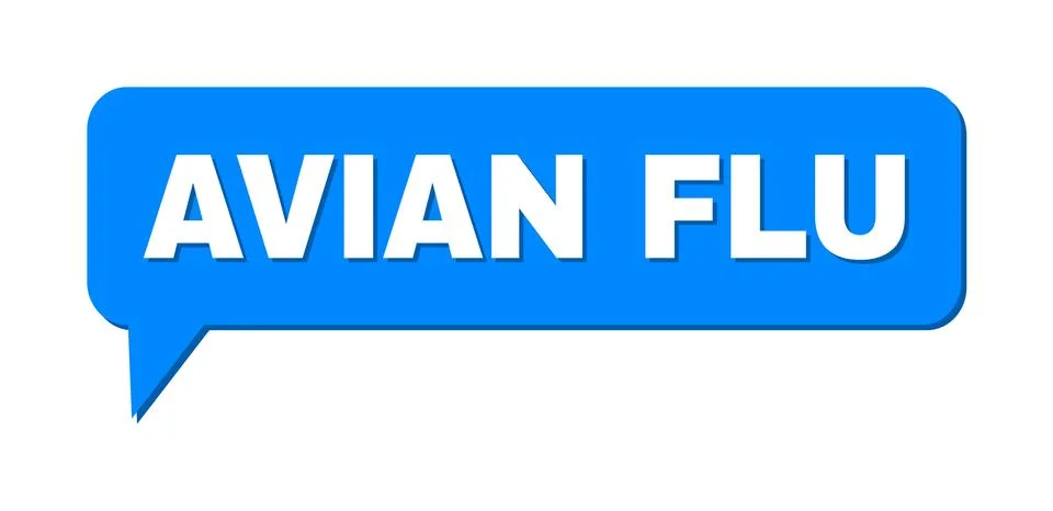 Speech AVIAN FLU Colored Bubble Message Stock Illustration