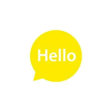 Speech babble Hello icon. Stock Illustration
