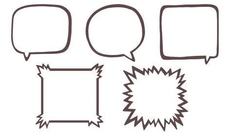 Speech ballon collection Stock Illustration