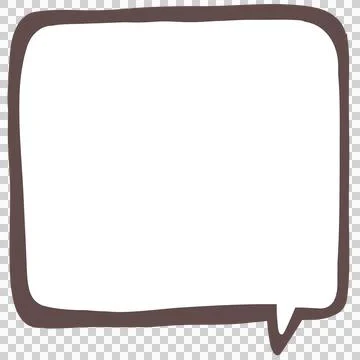 Speech balloon comic style rounded-border rectangle Stock Illustration
