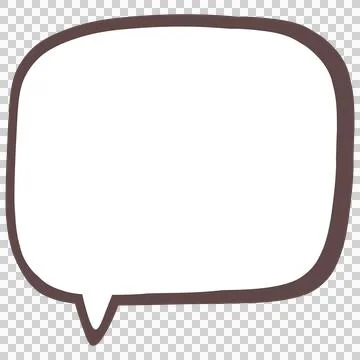 Speech balloon comic style rounded shape Stock Illustration
