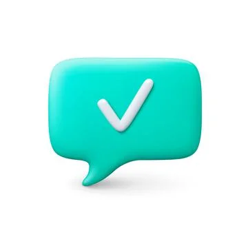 Speech balloon icon 3d design. Message box, thinking bubble vector element. Do Stock Illustration