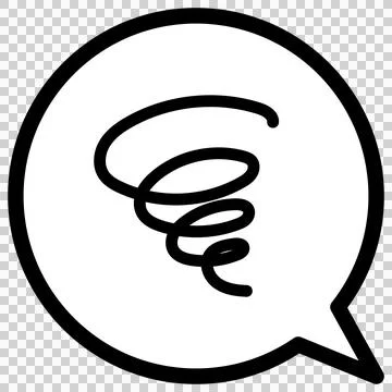 Speech balloon icon of frustrated, confused, worried, thought Illustrazione stock
