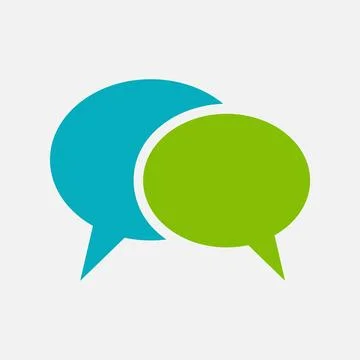 Speech balloon icon vector logo template illustration design Stock Illustration