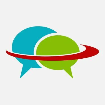 Speech balloon icon vector logo template illustration design Stock Illustration