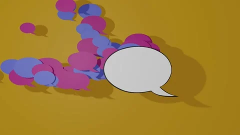 Speech balloon or speech bubble representing thoughts or comments Stock Footage 153531025