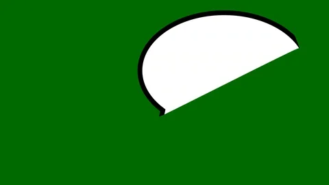 Speech balloon or thinking cloud with simple shape on white bordered in Stock Footage 128901306