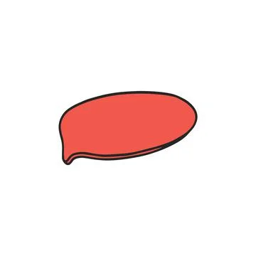 Speech balloon without text in sketch vector illustration isolated on white Illustrazione stock