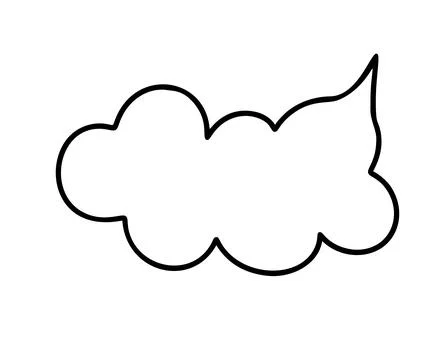 Speech blank cloud bubble vector ideal for creating dialogue, questions, or Stock Illustration