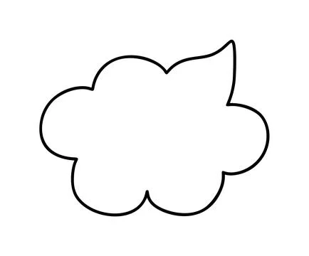 Speech blank cloud bubble vector ideal for creating dialogue, questions, or Stock Illustration