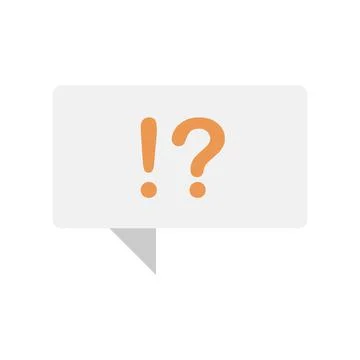 Speech box with exclamatory and question mark semi flat color vector object Illustrazione stock