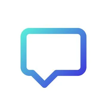 Speech box pixel perfect gradient linear ui icon 스톡 일러스트