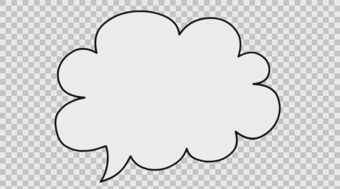 Speech Bubble 2 sketch illustration hand drawn animation transparent Stock Footage 64474190