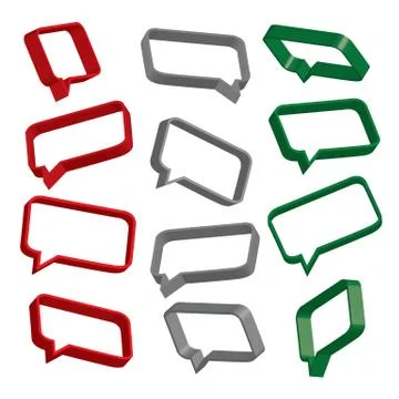 Speech Bubble 3D Stock Illustration