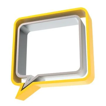 Speech bubble. 3D Illustrazione stock