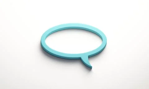 Speech Bubble. 3D Render Illustration Stock Illustration