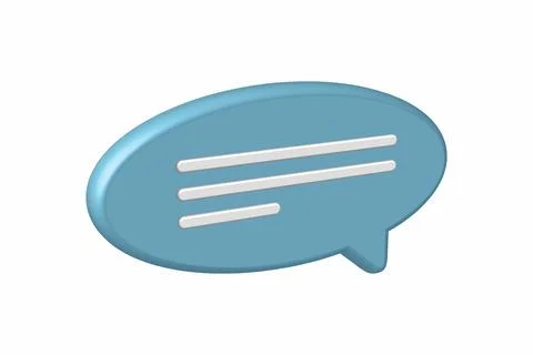 Speech bubble 3d sign. Speech bubble with text. 3d vector icon, minimal style Stock Illustration