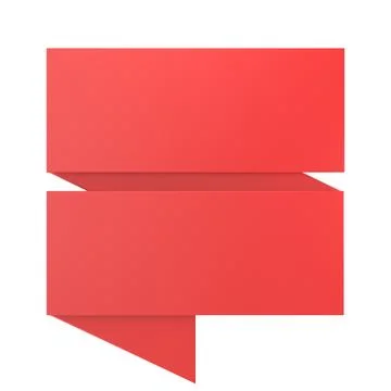 Speech bubble. 3D text box. 3D illustration. Stock Illustration