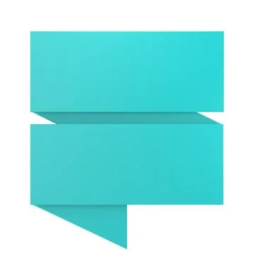 Speech bubble. 3D text box. 3D illustration. Stock Illustration