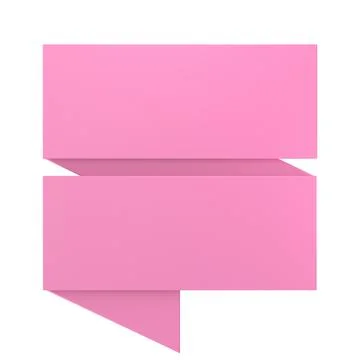 Speech bubble. 3D text box. 3D illustration. Stock Photos