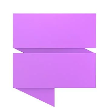 Speech bubble. 3D text box. 3D illustration. Stock Photos