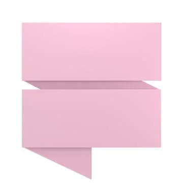 Speech bubble. 3D text box. 3D illustration. Stock Photos