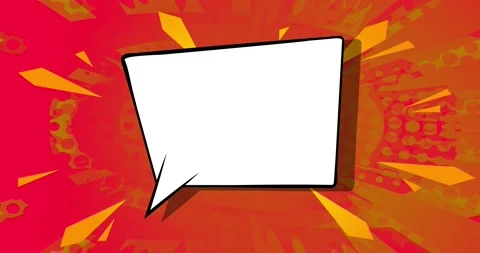 Speech Bubble on abstract comic book background Stock Footage 169620245