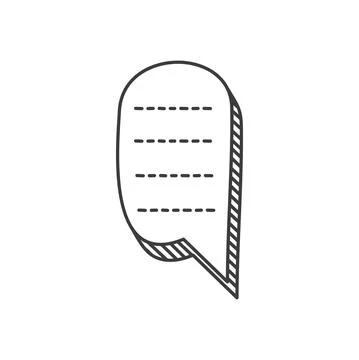 Speech bubble abstract memo dialog message doodle Stock Illustration