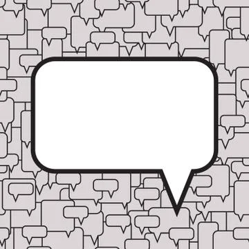 Speech bubble against the speech bubbles background. Stock Illustration
