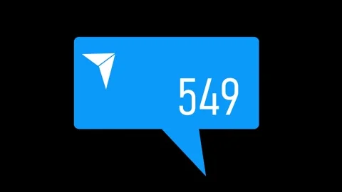 Speech bubble with airplane icon and increasing numbers animation on dark b.. 스톡 동영상 313382045