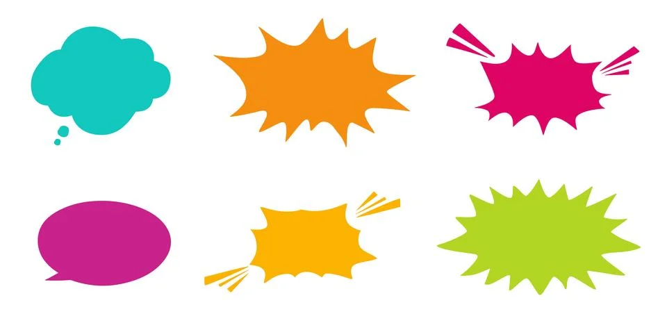 Speech bubble and dialogue set Stock Illustration