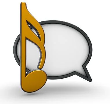 Speech bubble and question mark on white background - 3d rendering Stock Illustration