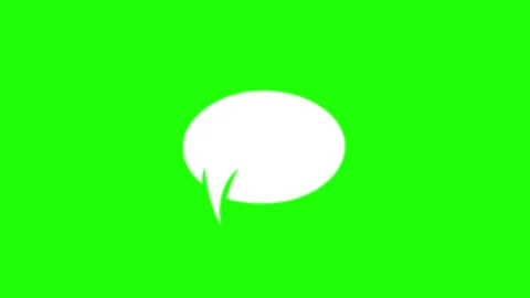 Speech bubble animation appearing on green screen background for communicat.. Stock Footage 333032437