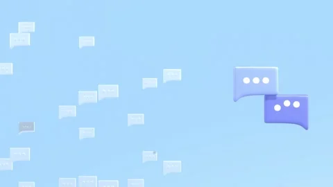 Speech Bubble Animation Background With Copy Space. 動画素材 287071686