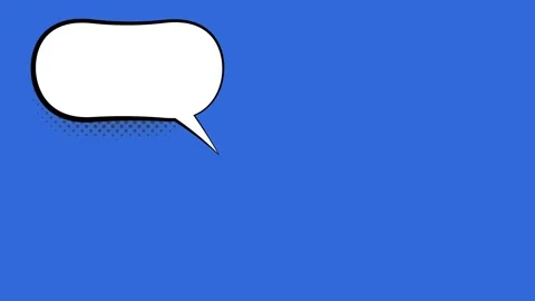 A speech bubble appears on the left like a sticker on a blue and green backgr Stock Footage 166629611