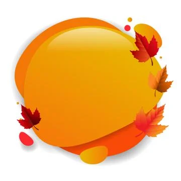 Speech Bubble With Autumn Leaves Background Stock Illustration