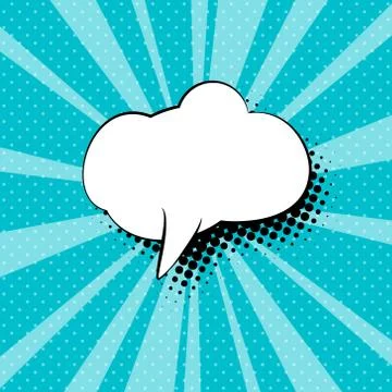 Speech Bubble on Azure Pop Art Background 스톡 일러스트