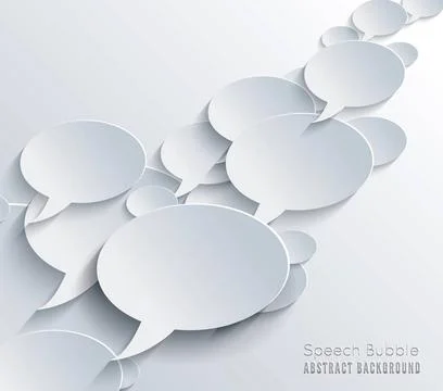 Speech bubble background Speech bubble with shadow. Vector illustration on... Foto stock