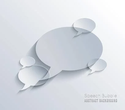 Speech bubble background Speech bubble with shadow. Vector illustration on... Foto stock