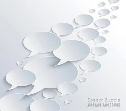 Speech bubble background Speech bubble with shadow. Vector illustration on... Foto stock