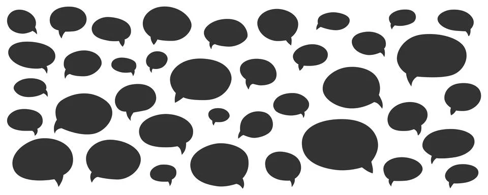 Speech bubble, balloon, chat, talk line art icon for app and website. Comment Stock Illustration