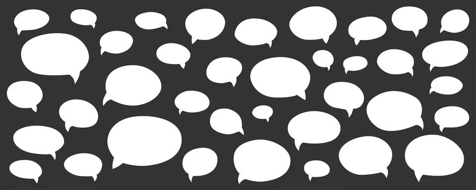 Speech bubble, balloon, chat, talk line art icon for app and website. Comment Stock Illustration