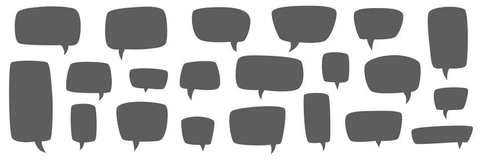 Speech bubble, balloon, chat, talk line art icon for app and website. Comment Stock Illustration