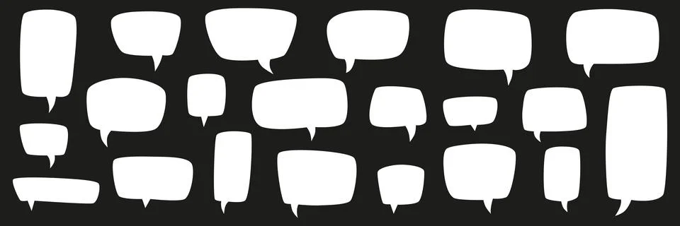 Speech bubble, balloon, chat, talk line art icon for app and website. Comment Stock Illustration