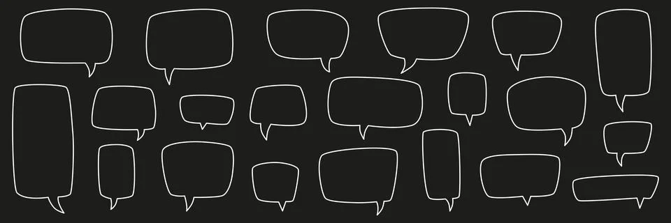 Speech bubble, balloon, chat, talk line art icon for app and website. Comment Illustration