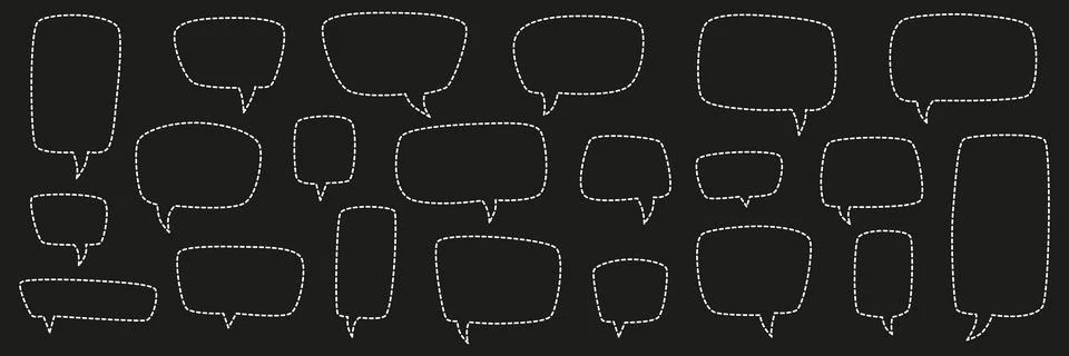 Speech bubble, balloon, chat, talk line art icon for app and website. Comment Stock Illustration
