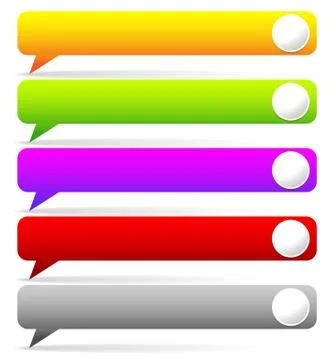 Speech bubble banner background with circles. Blank space for your message. Ilustración de archivo