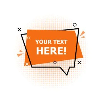 Speech bubble banner design on white background Stock Illustration