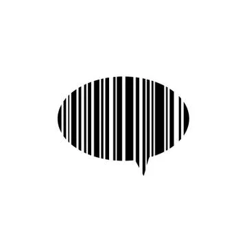 Speech bubble bar code Stock-Illustration