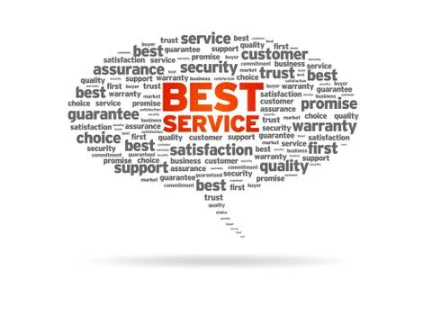 Speech bubble - best service Stock Illustration